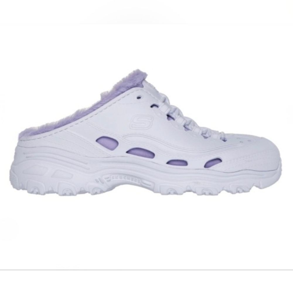 🔥NWT Skechers Lavender Foamies D'Lites 2.0 Warm & Cozy Shoes Size 8 - Picture 2 of 7